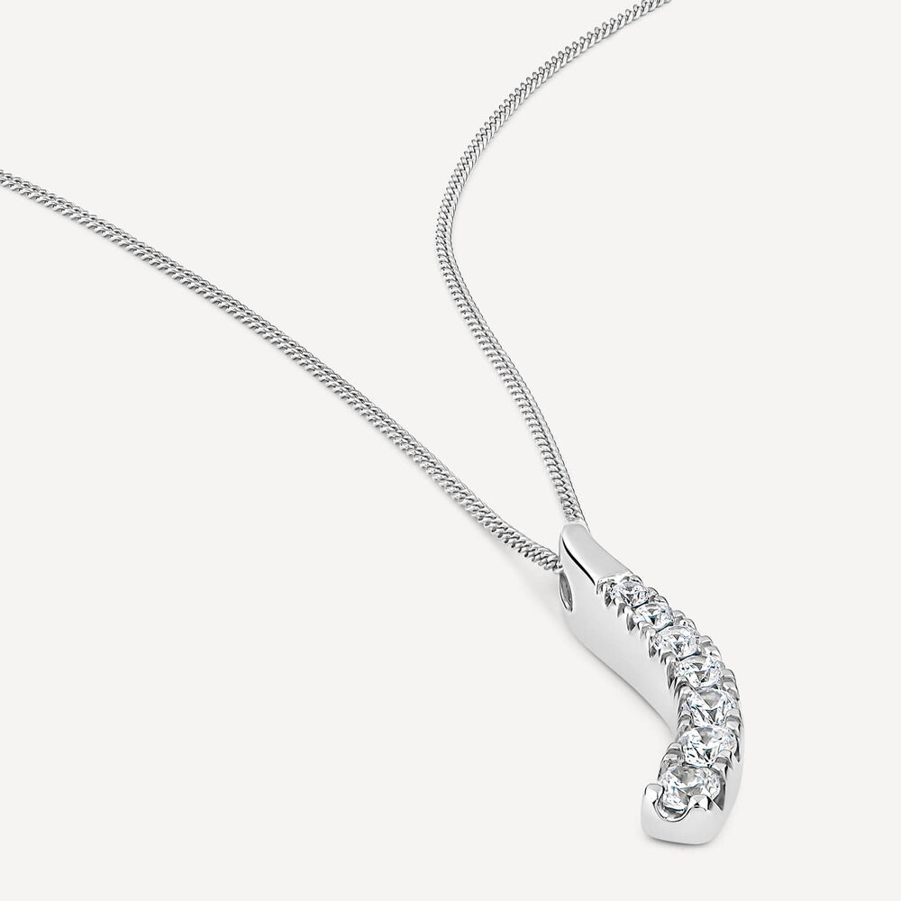 ${productbrand} 9ct White Gold 0.33ct Diamond Eternal Journey Pendant image number 2